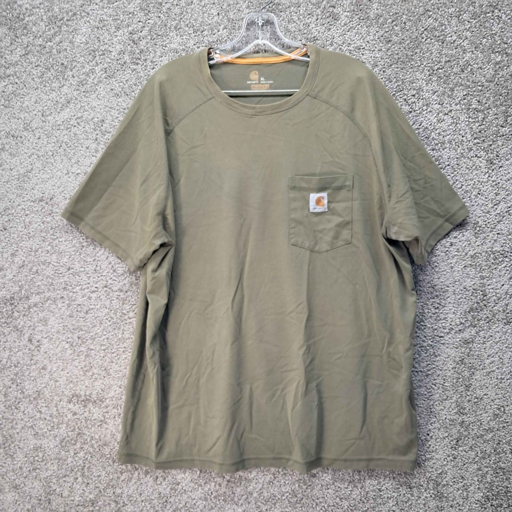 Carhartt Relaxed Fit Mens XL Short Sleeve T-Shirt Olive Green 100410 316 Raglan
